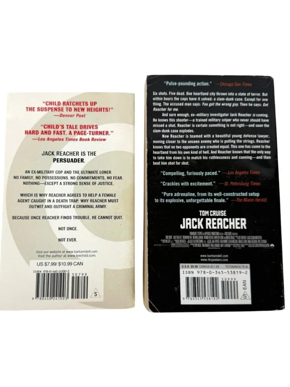 Jack Reacher Series‎ By Lee Child Lot Of 8 Paperback Books